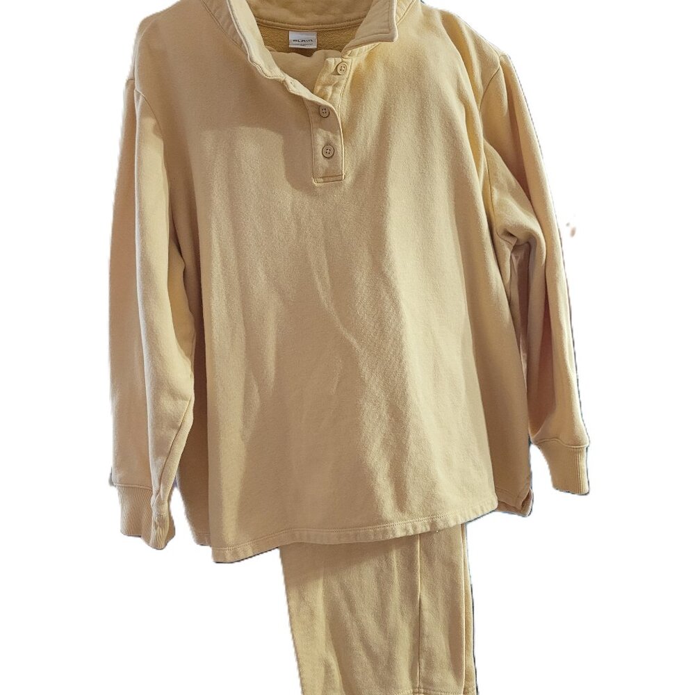 H412-EUC Yellow Sweatshirt with matching pants SZ PXL